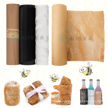 Alps Manufacturers Eco Fiendly Craft Protective Wrapping Cushion Roll Hexcel Kraft Wrapper Black Honeycomb Packing Paper